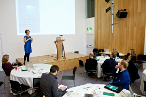 Louise Valentine sharing insights from Nesta funding process (Image by Lindsay Perth)